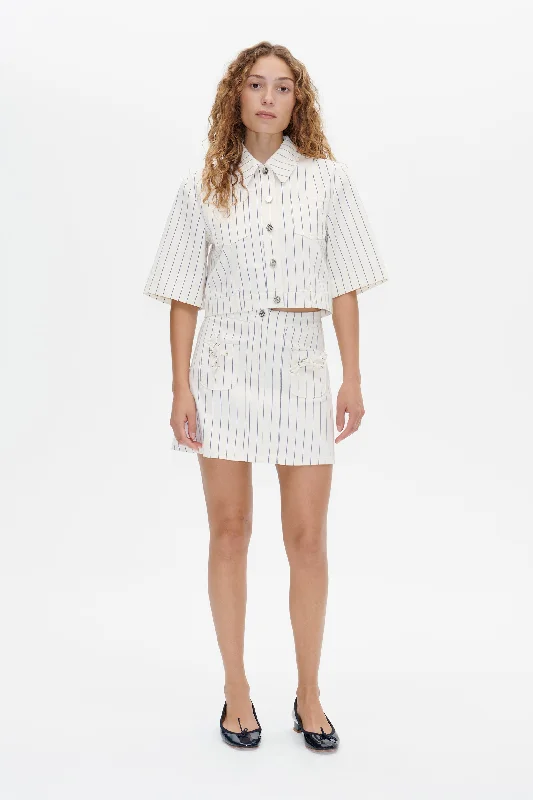 MAJSA | White Sand Pinstripe Earthy Women's Hemp - based