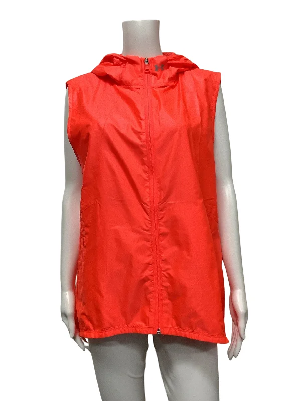 Under Armour Women's Vest Orange Hooded Windbreaker Size: XL/TG Earthy Women's Hemp - based