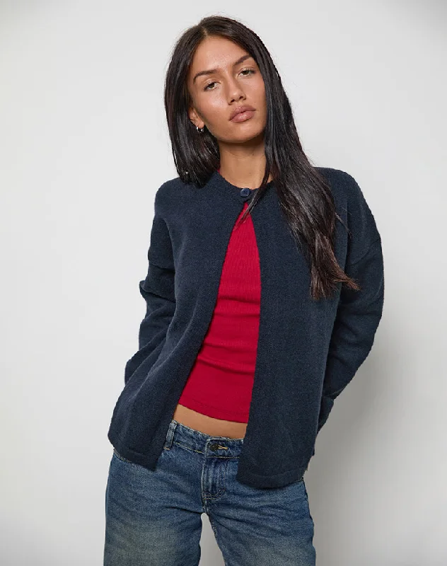 Maureen Cardigan in Dark Navy Vintage Women's 1970S 