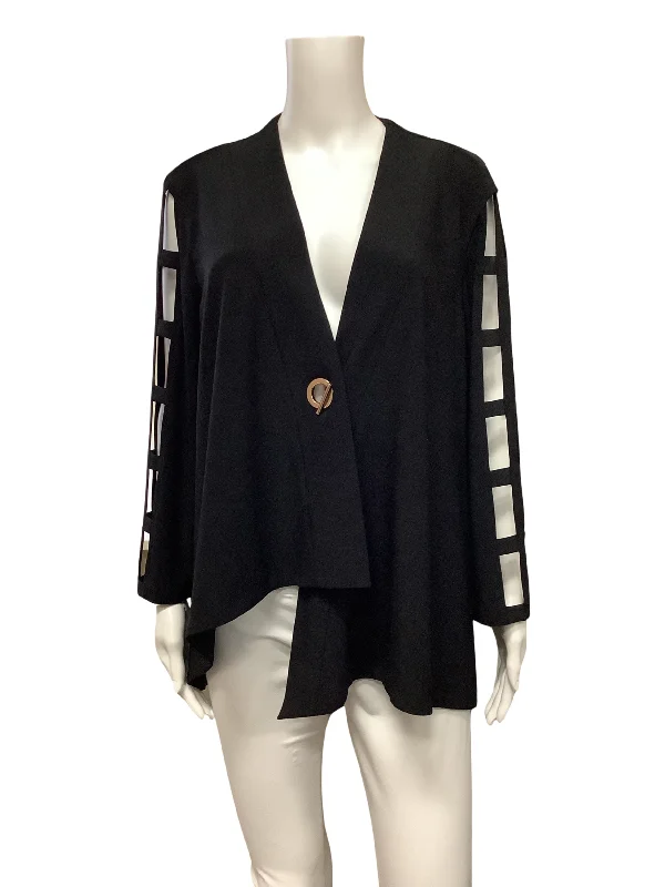 Joseph Ribkoff Jacket Black Asemetrical  Size: 14 Sporty Women's Tennis