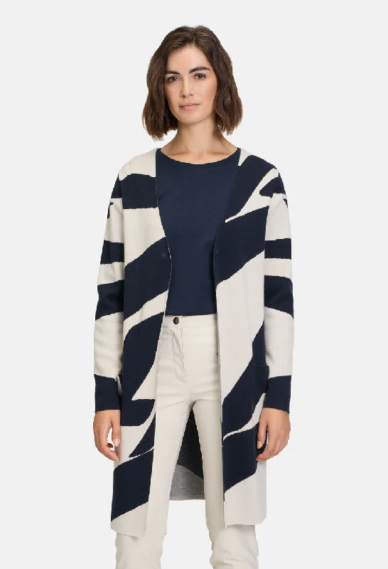 Knitted Longline Cardigan Preppy Women's College