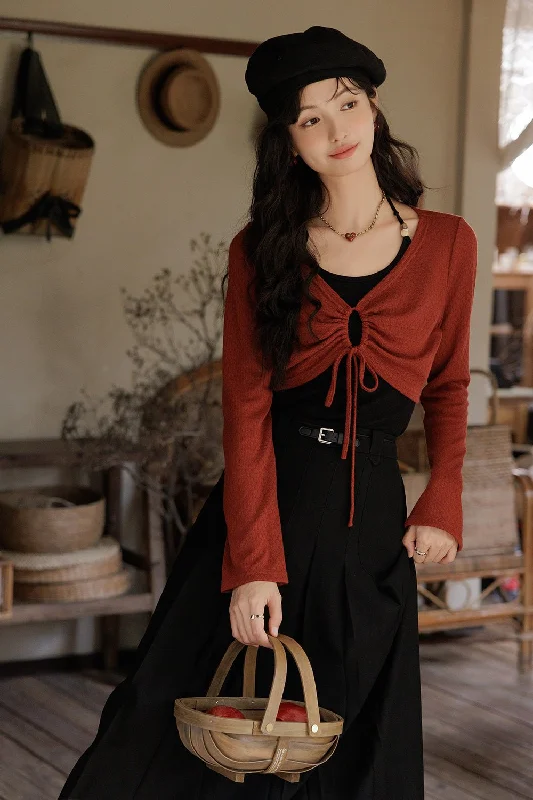 Spaghetti Strap Top and Cardigan Suit Set Confident Women's Power