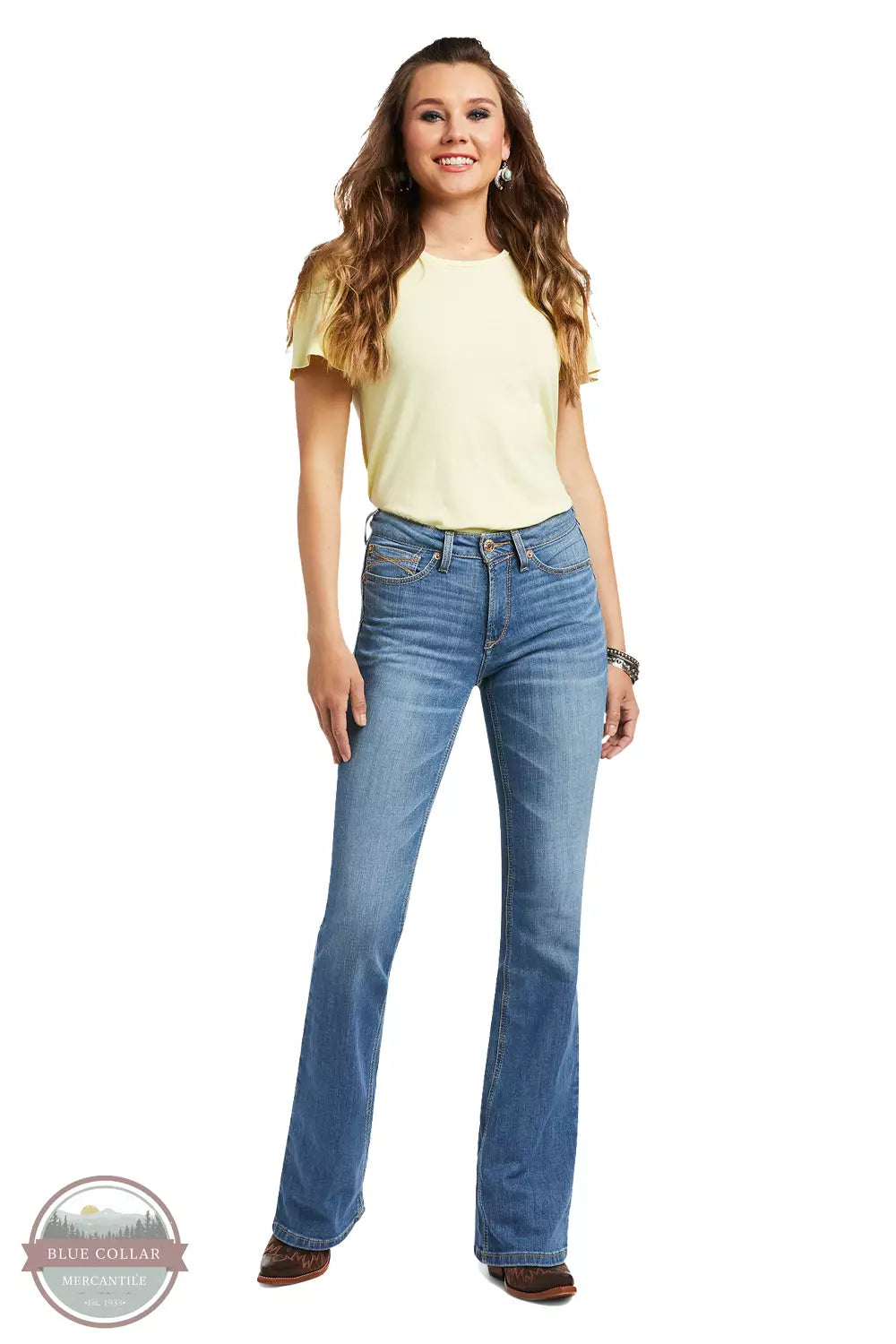 R.E.A.L. High Rise Daniela Boot Cut 10039602 Earthy Women's 