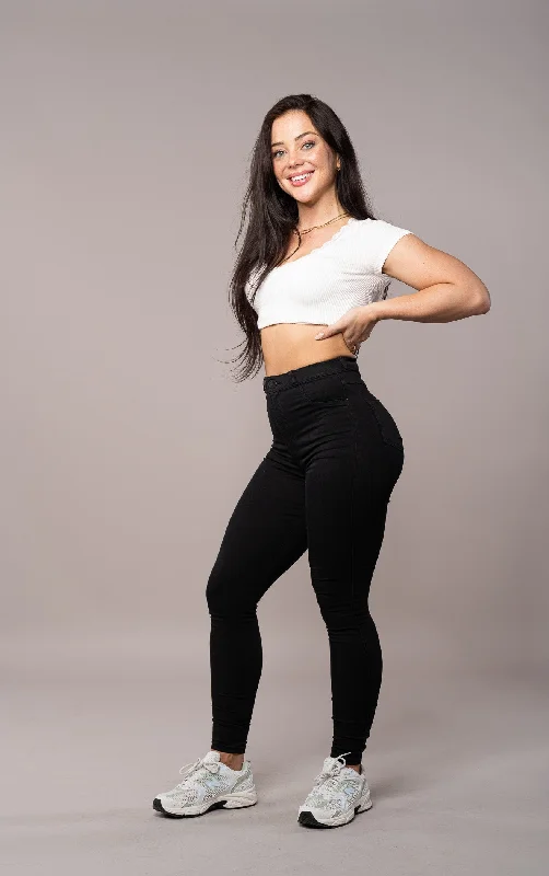 Womens Contour Fitjeans - Black Traditional Women's 
