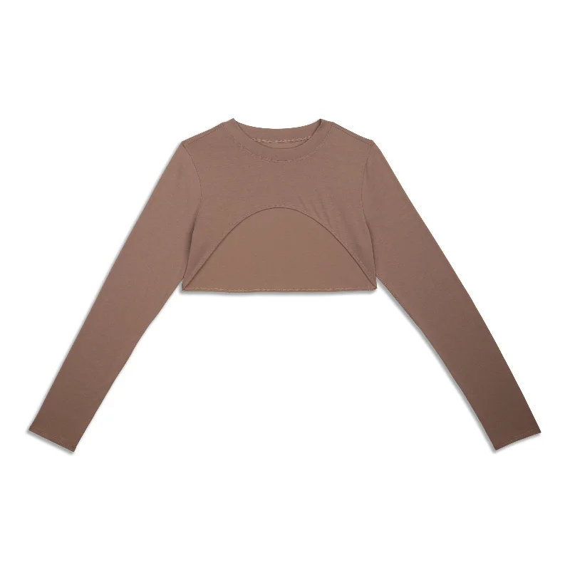 Long-Sleeve Crewneck Shrug - Resale Casual Women's Loose - fitting
