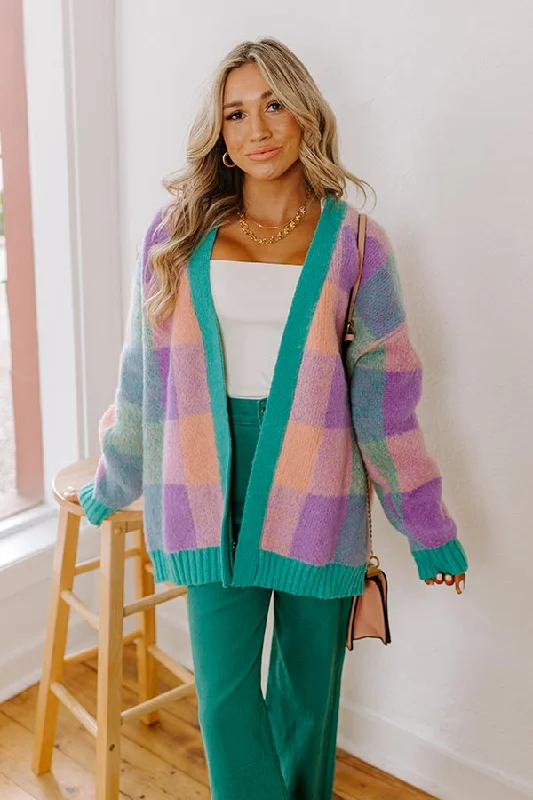 Alpine Escape Plaid Cardigan Artistic Women's Avant - 
