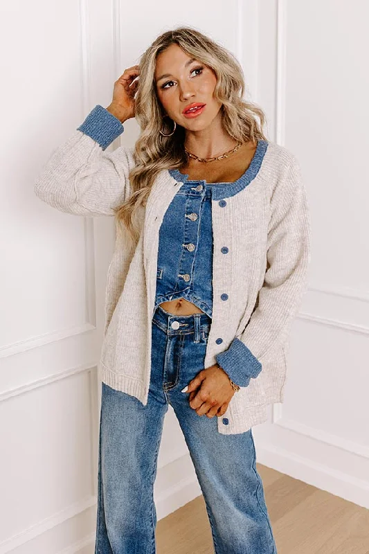 Falling Leaves Knit Cardigan Contemporary 