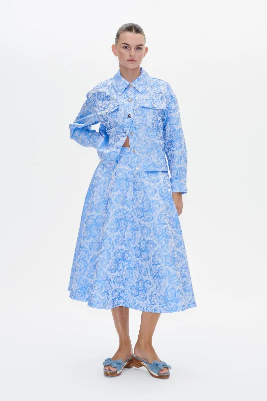 BERETTE |  Blue Rose Jacquard Bold Women's Animal Print