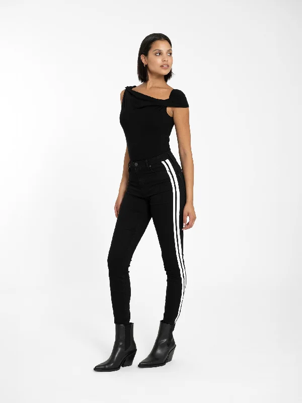 Bombshell Skinny Stripe in Caviar Dynamic Women's High - energy
