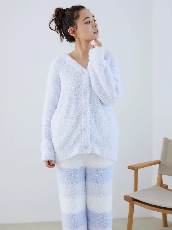 Plush Button-Up Cardigan Artistic Women's Avant - 