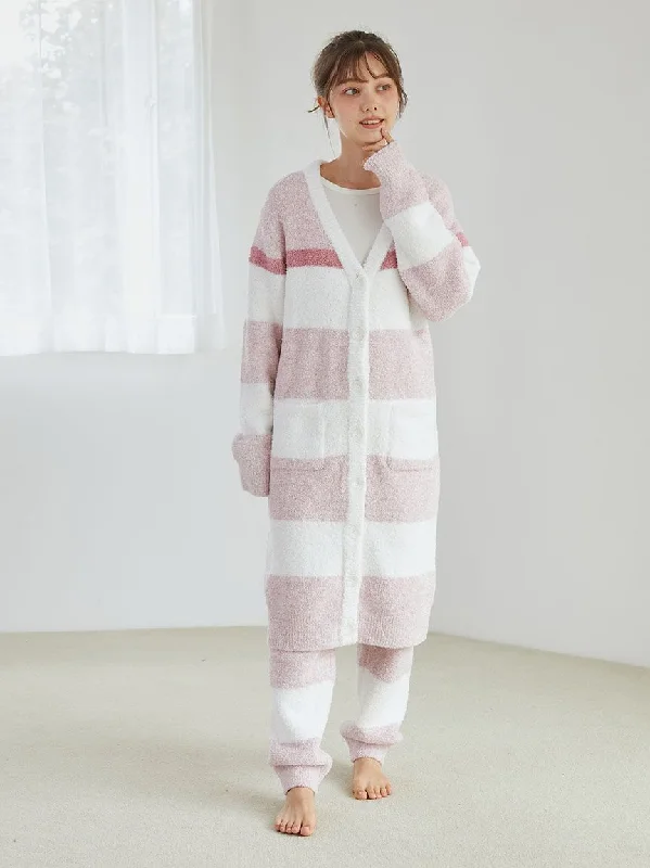 Powder Melange Striped Long Cardigan Vacation