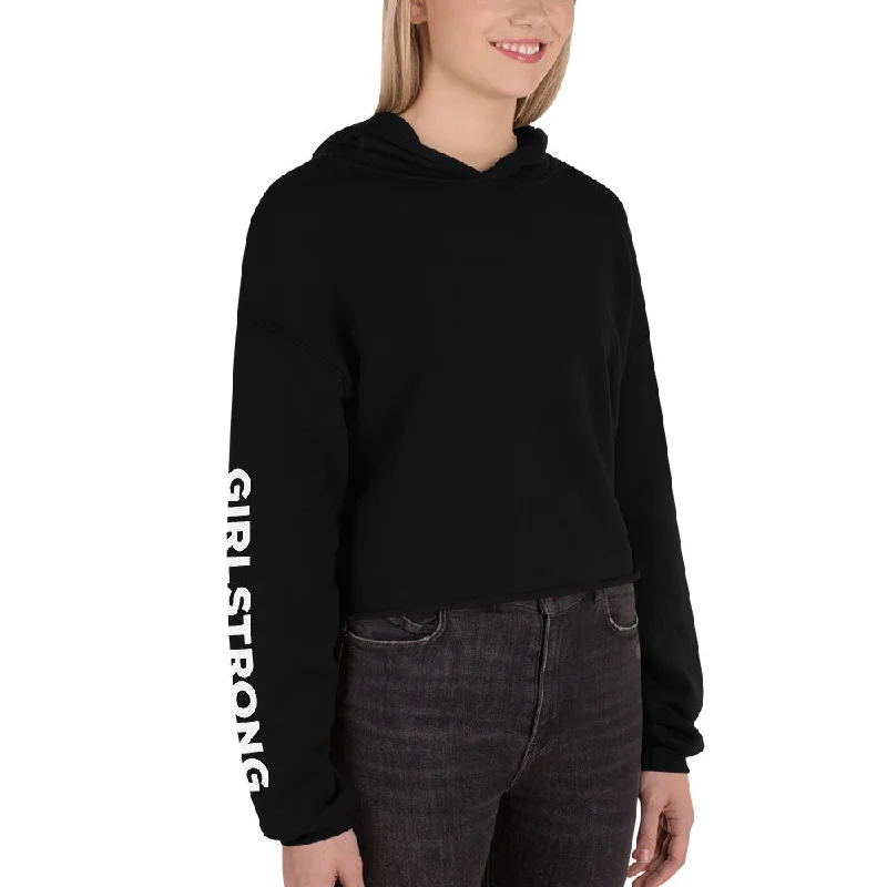 EVERYDAY FLEECE, COZY CHIC CROPPED HOODIE BLACK Contemporary 