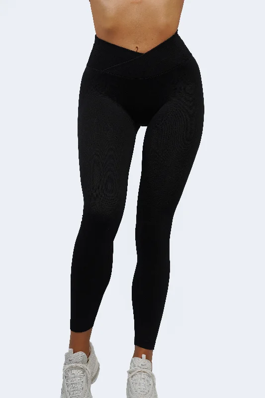 CORE V-WAIST LEGGINGS - MIDNIGHT Cozy Women's Winter