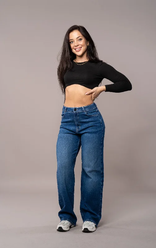 Womens Baggy Fitjeans - Sapphire Blue Relaxed Women's 