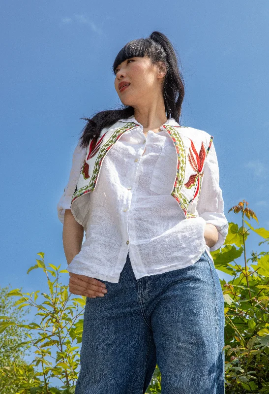 Flower Design Boho Style Waistcoat Scandinavian