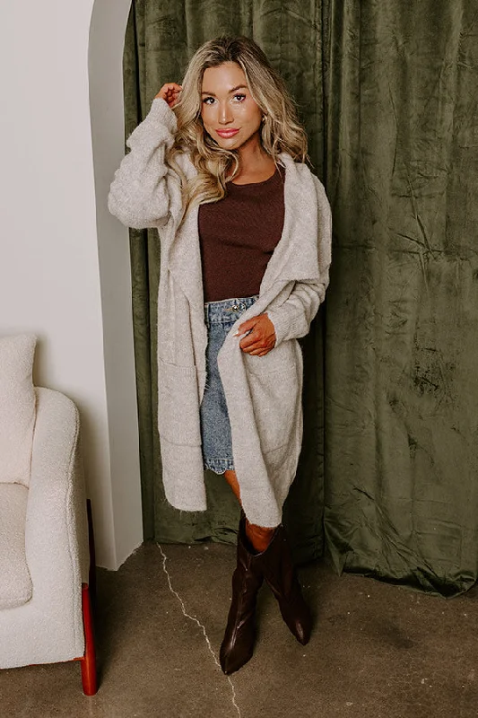 Fall Retreat Cardigan In Stone Edgy Women's Punk