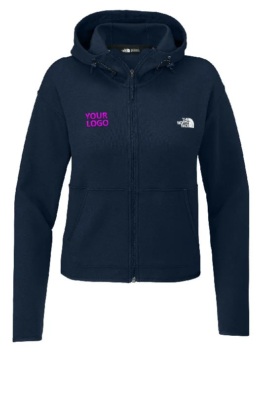 North Face Ladies Double-Knit Zip Custom Hoodies, Summit Navy Country