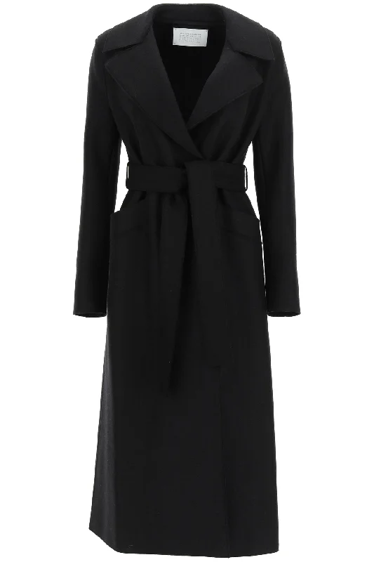 Harris Wharf London Women's Long Coat In Pressed Wool Refined Women's Classic 
