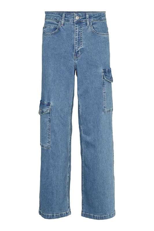 Enya Cargo Pants - Denim Blue Monochromatic All - in - one