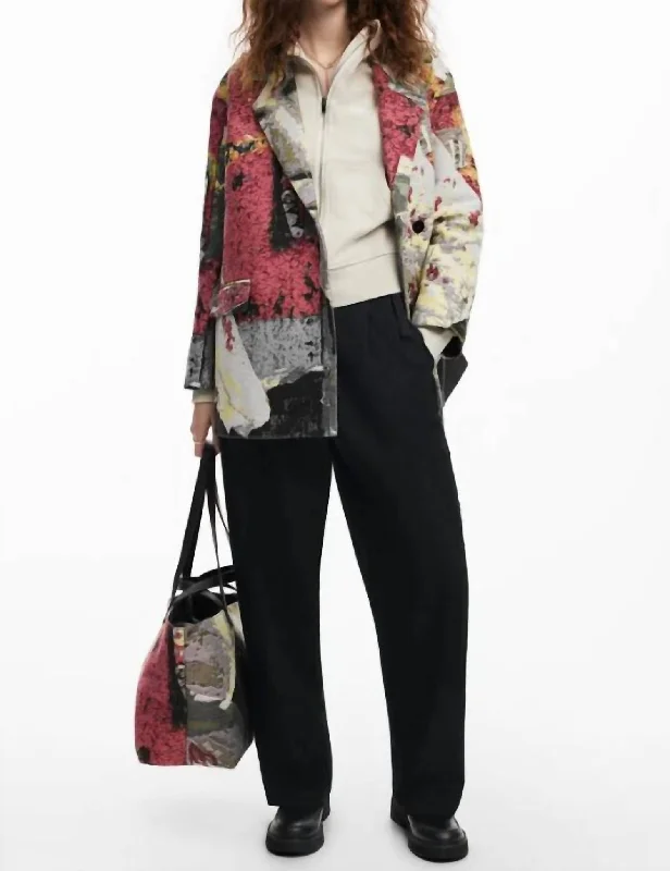 Arty M. Christian Lacroix Long Coat In Multi Dynamic Women's High - energy