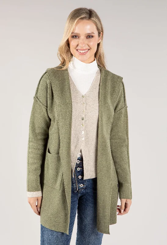 Soft Touch Hooded Cardi Practical Women's Multi - 