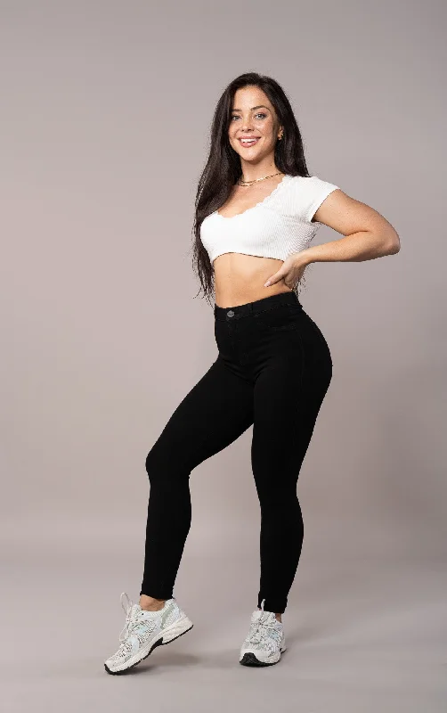 Womens 360 High Waisted Fitjeans - Black Relaxed Women's 