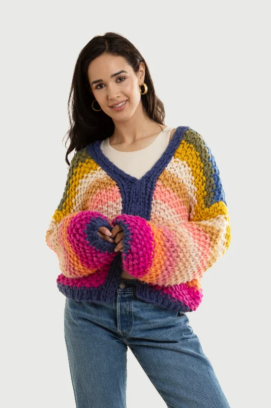 Reversible Rainbow Pullover Sweater British Gentlewoman Style