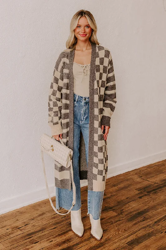 Fit Check Knit Cardigan in Grey Business