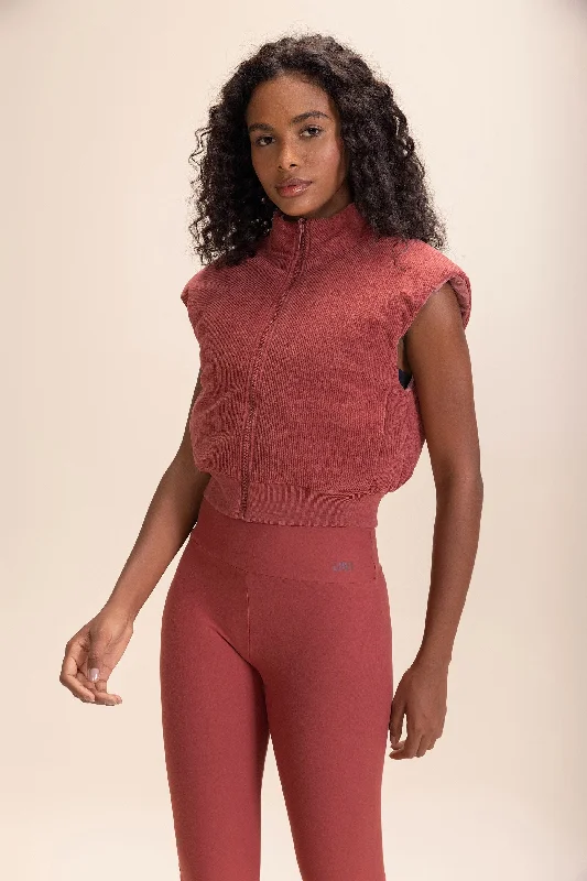 Velvety Reversible Vest Elegant Women's 