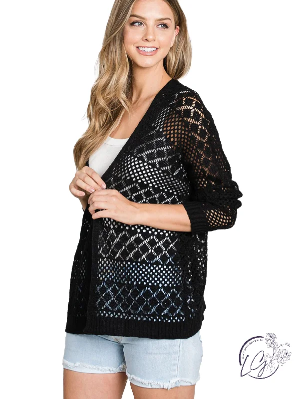 Right On Time Short Crochet Cardigan Streetwear Style for 