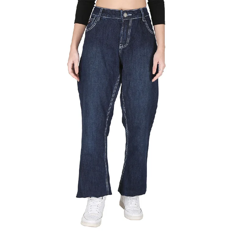 Forge Fr Women's Dark Blue Jeans Relaxed Women's Beachy