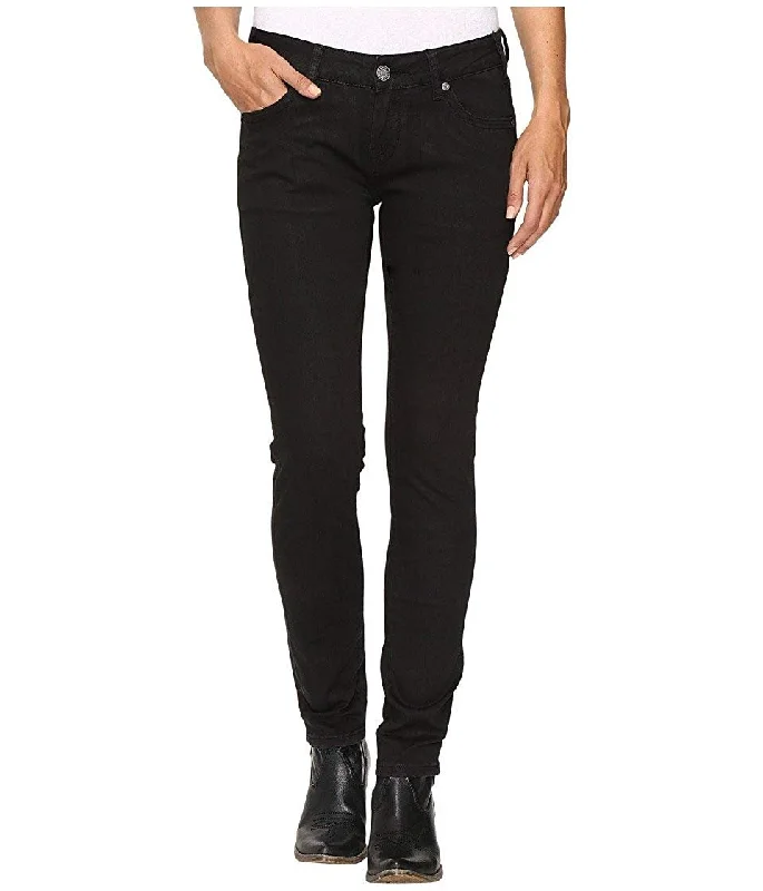 Rock and Roll Cowgirl Womens Low Rise Skinny Jeans in Black W0S9631, 26x34 Cashmere
