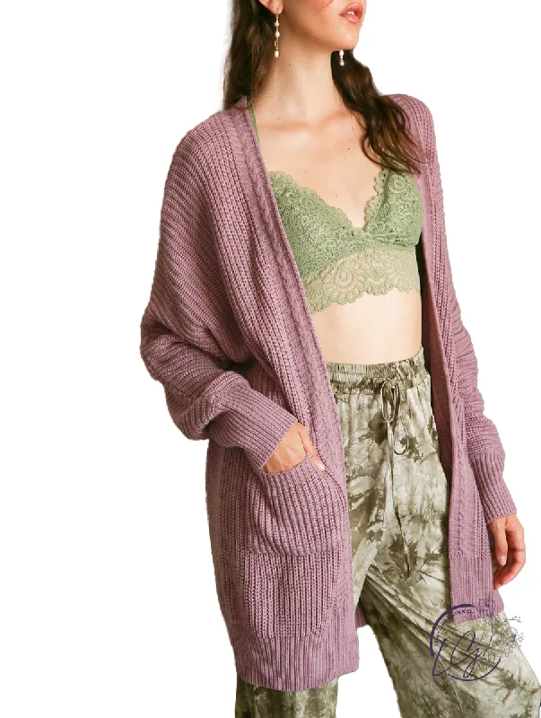Free Time Ribbed Cardigan Relaxed Women's 