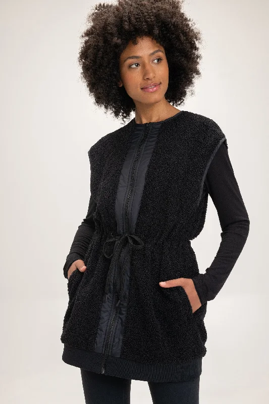 Fluffy Maxi Vest Dynamic Women's High - energy