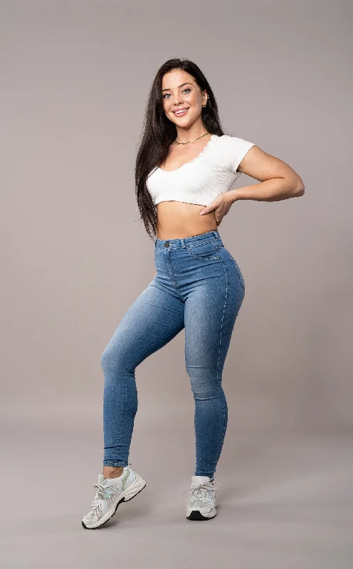 Womens Contour Fitjeans - Arctic Light Blue Bold Women's Statement