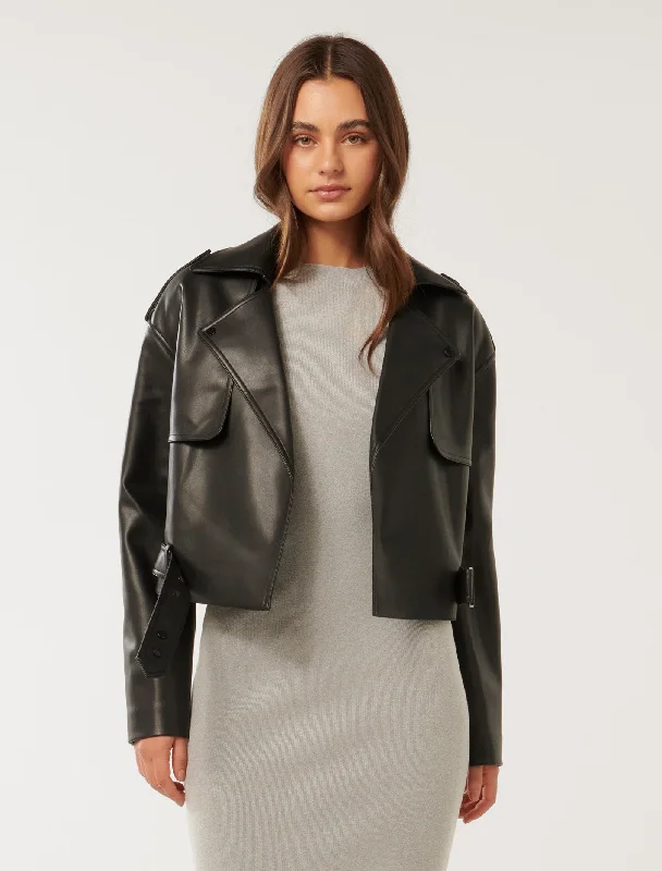 Lorri Pu Cropped Trench Coat Australian Beach