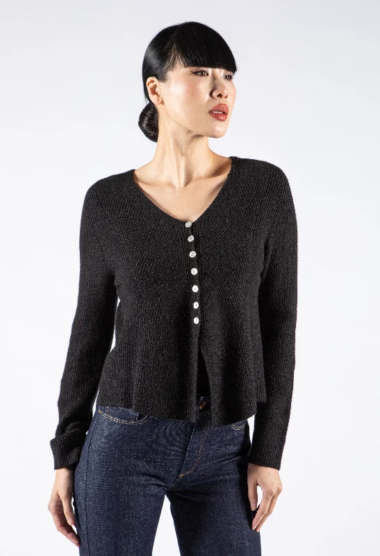 Button Down Knit Cardigan Edgy Women's Punk