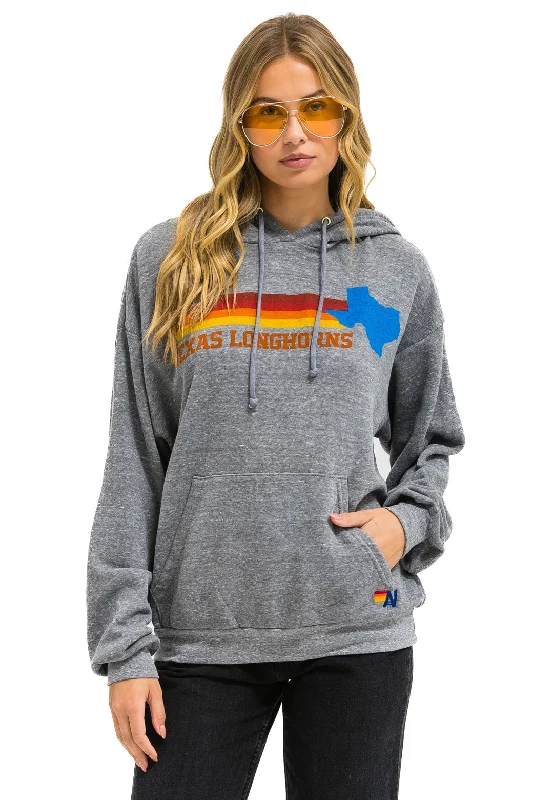 UNIVERSITY OF TEXAS STATE LOGO PULLOVER HOODIE RELAXED - HEATHER Refined Women's Hand - crafted