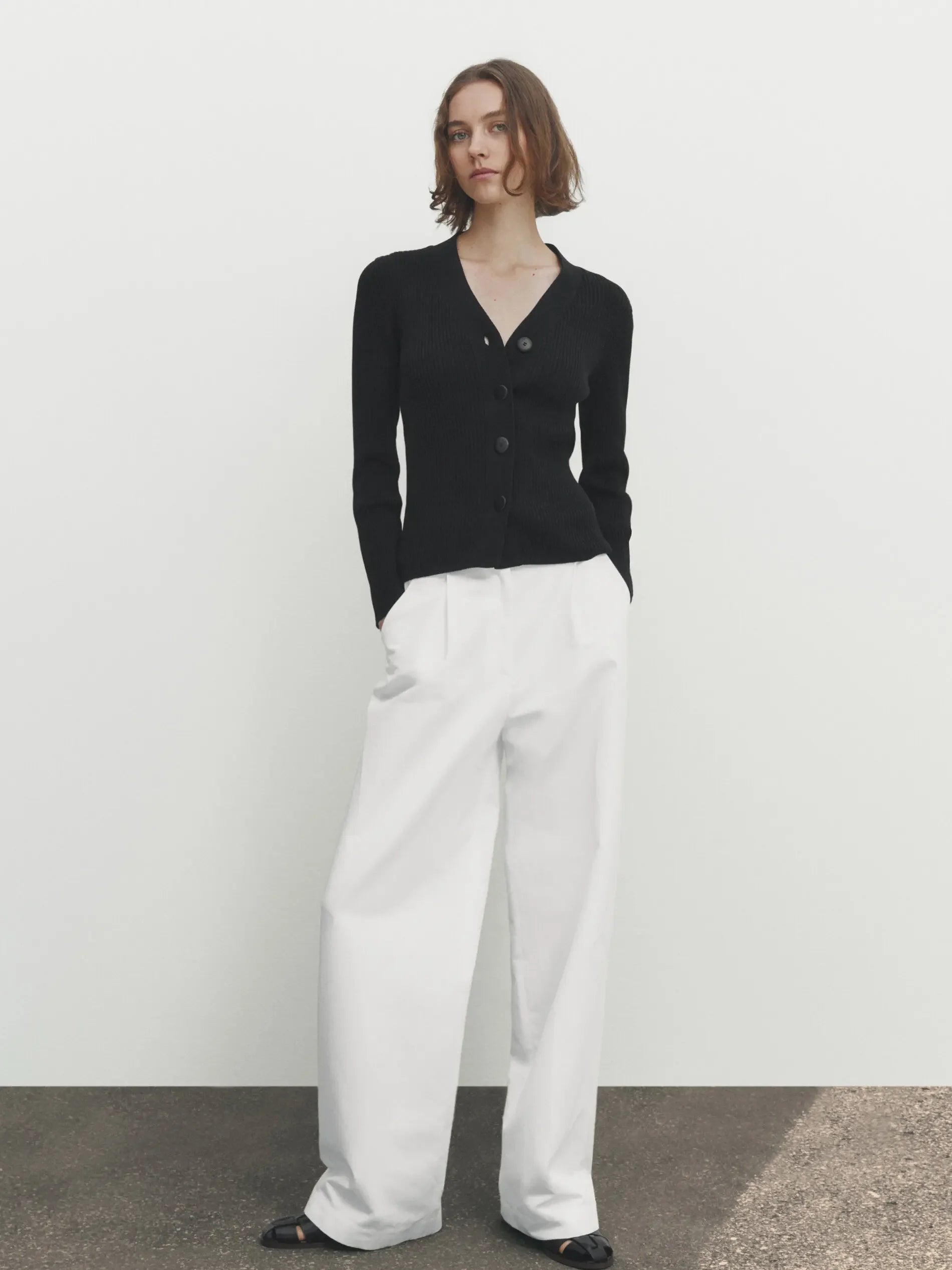 Ethereal simple ribbed small fragrant buttoned delicate stylish Cardigans Youthful Women's Pop