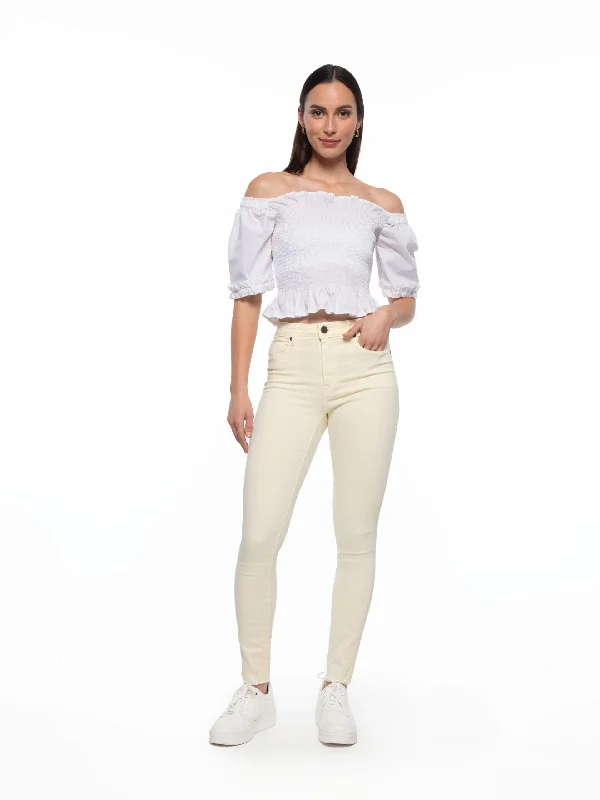 Bombshell Skinny w/RawHem in Creamsicle Laid - back Women's Vibe