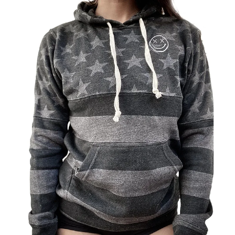 Salty Savage Unisex “OG Smile” Stars and Stripes Hoodie Feminine Women's Soft 