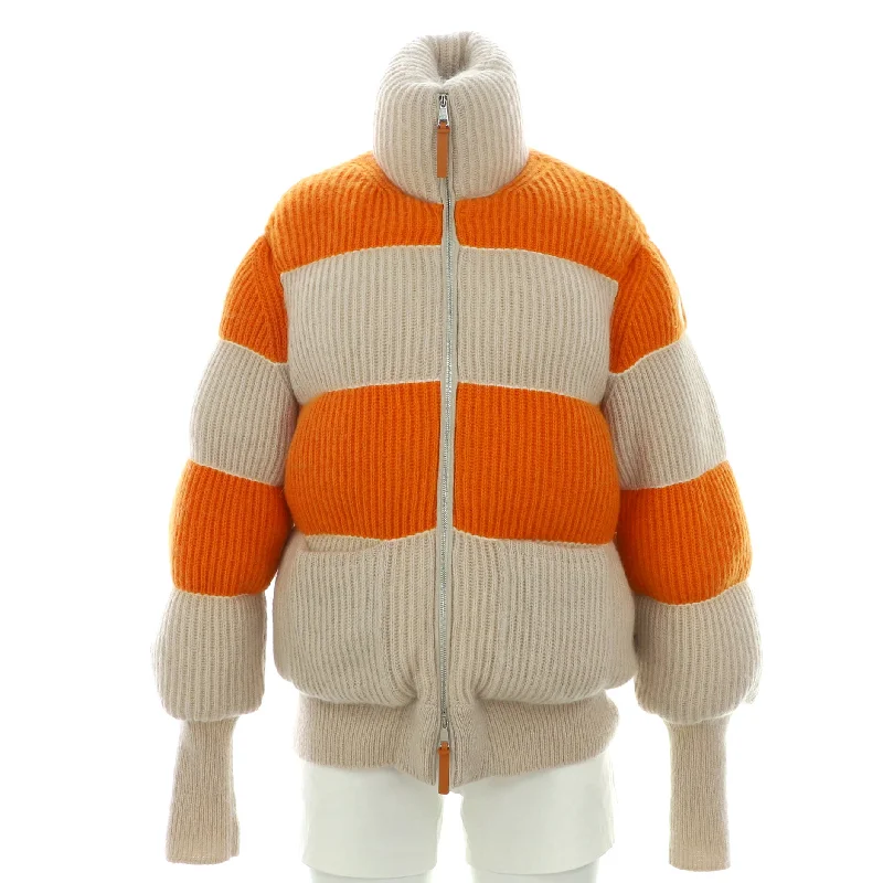Women's Genius 2 1952 Knit Puffer Jacket Quilted Wool and Mohair Blend with Down Youthful Women's Pop