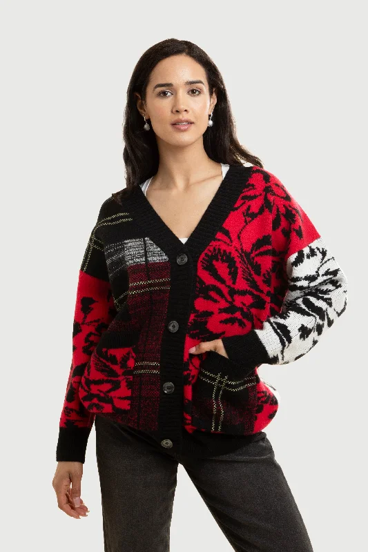 Floral Plaid Cardigan garde