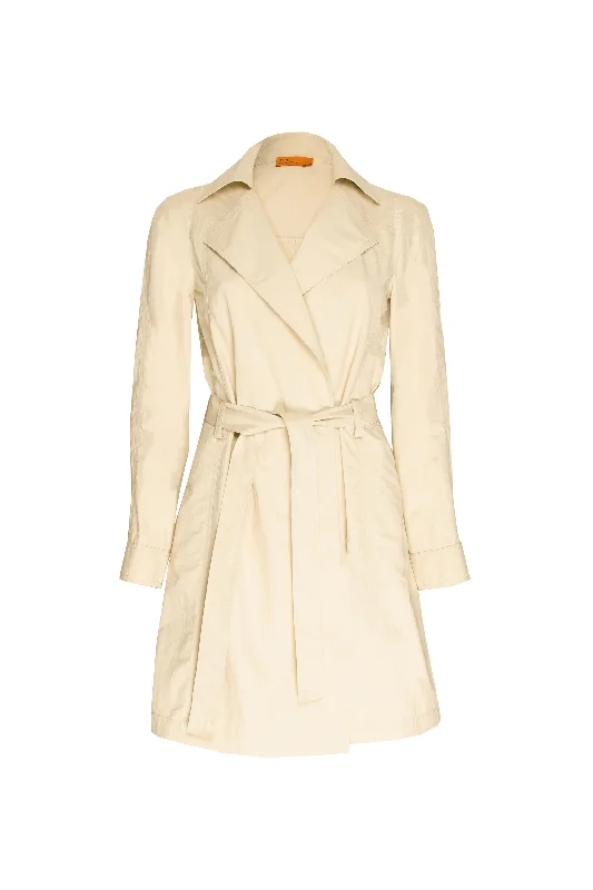 Multi Seam Trench - Bone 4605 Refined Women's Hand - crafted
