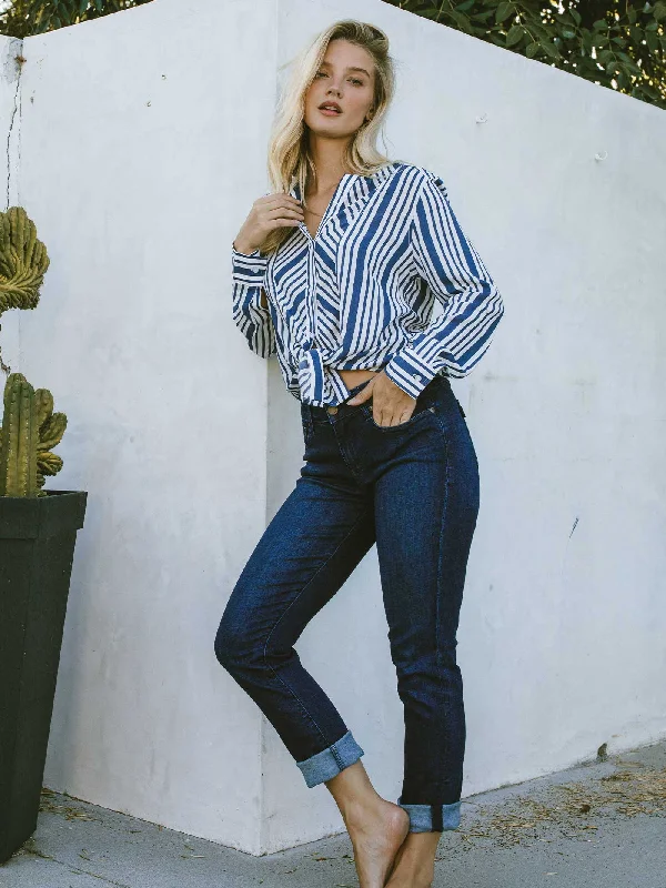 Camden Cuffed Crop in Midnight Relaxed Women's Beachy