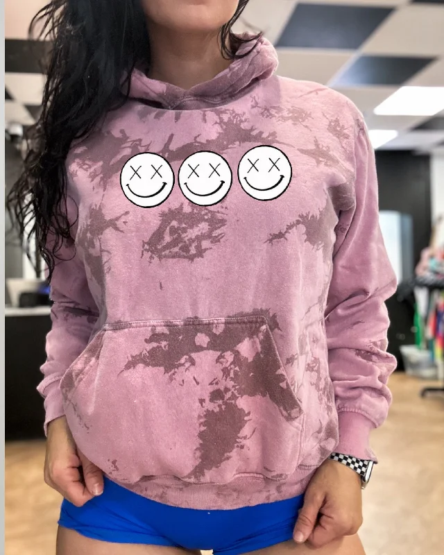 Salty Savage Unisex “OG Basic Smile” Tie Dye Hoodie | Stuck On Repeat Edition Monochromatic Office Style