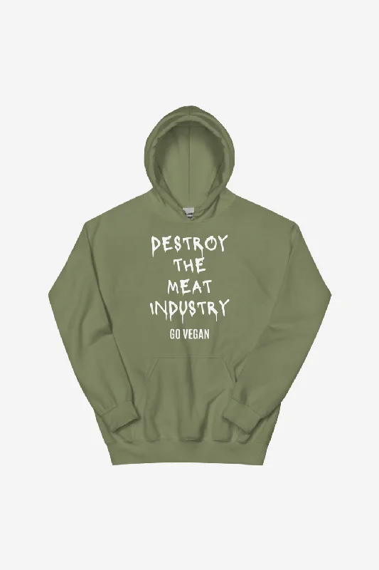 Destroy The Meat Industry Unisex Hoodie Hip Women's Urban
