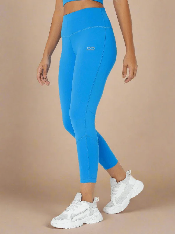 Ath Perform 7/8 High Waist Leggings Electric Blue Polished Women's Silk