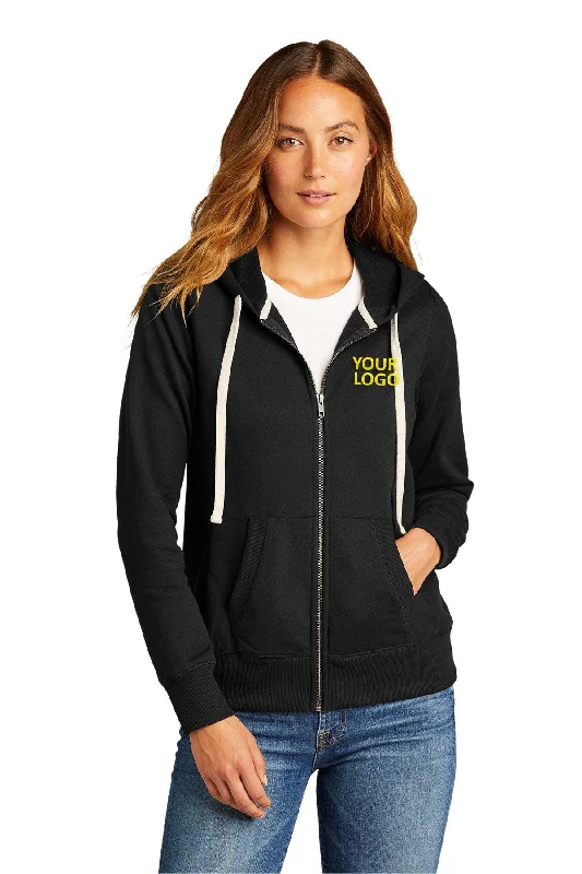 District Women's Re-Full-Zip Hoodies, Black Earthy Women's 