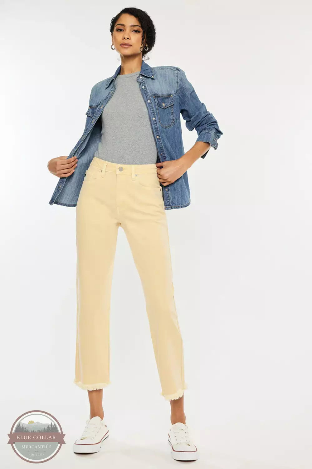 Peppermint High Rise Cropped Jean KC78019PH Refined Women's Velvet